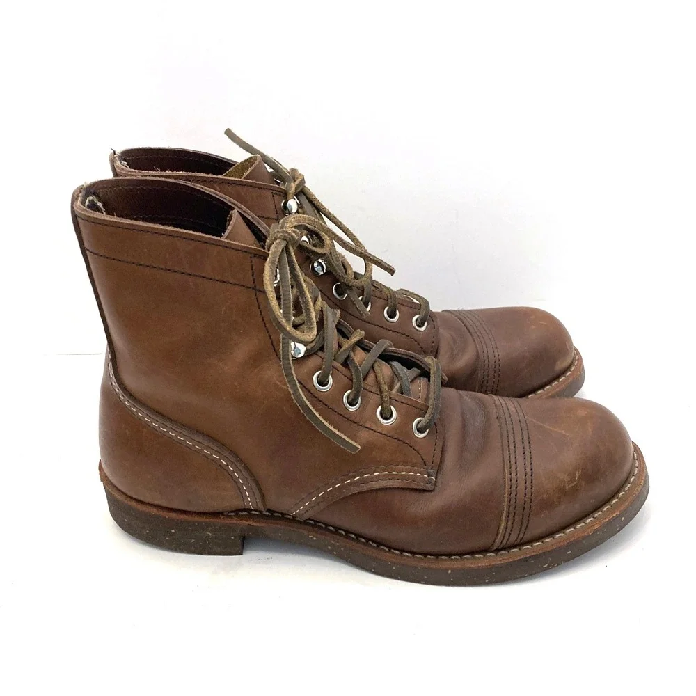 Red Wing Iron Ranger 8111 Amber Harness Work Boots Mens‎ 7D EU 39 Nitrile Sole